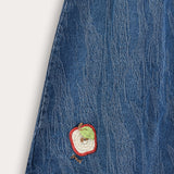 סרפן ג'ינס עם מלמלה - כחול