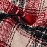 חולצת משבצות עם צווארון סיני - אדום