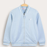 Sporty style cardigan - unisex - blue