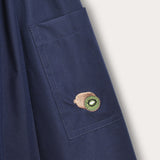 Midi skirt with pockets - Navy