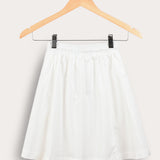 חצאית מידי עם כיסים - לבן