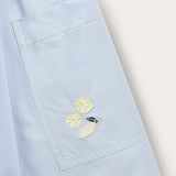 Midi skirt with pockets - light blue