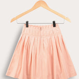 Chasing Pleated Poplin Skirt - Orange