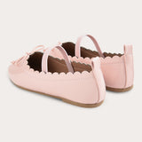 נעלי בלרינה עם סרט - ורוד