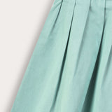 Chasing Pleated Poplin Skirt - Green