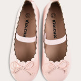 נעלי בלרינה עם סרט - ורוד