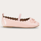 נעלי בלרינה עם סרט - ורוד