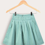 Chasing Pleated Poplin Skirt - Green