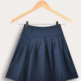 Chasing Pleated Poplin Skirt - Blue