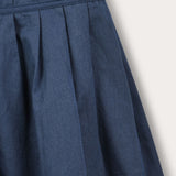 Chasing Pleated Poplin Skirt - Blue