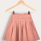 Chasing Pleated Poplin Skirt - Stone