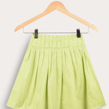 Chasing Pleated Poplin Skirt - Gray