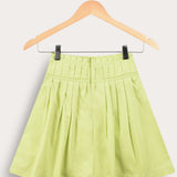 Chasing Pleated Poplin Skirt - Gray