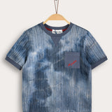 Tie Dye Shirt with Pocket - Blue