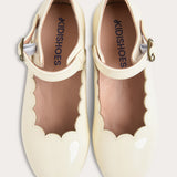 נעלי בובה עם אבזם - צהוב