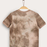 Tie-dye shirt with pocket - beige