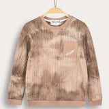 Tie-dye shirt with pocket - beige