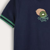 חולצה קייצית עם קפוצ'ון - נייבי