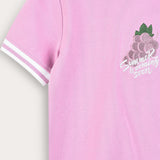 חולצה קייצית עם קפוצ'ון - ורוד