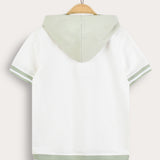 חולצה קייצית עם קפוצ'ון - לבן