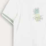 חולצה קייצית עם קפוצ'ון - לבן