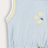 Sporty overalls with hood - light blue