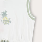 Sporty overalls with hood - cream