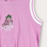 Sporty overalls with hood - pink