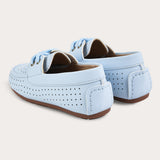 נעלי מוקסין עם שרוכים - תכלת