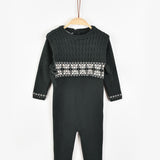 אוברול בשילוב וסט סריג - ירוק