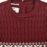 אוברול בשילוב וסט סריג - בורדו