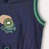 Sporty overalls with hood - Navy