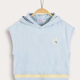 אפודת קפוצ'ון ספורטיבית - תכלת