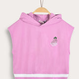 אפודת קפוצ'ון ספורטיבית - ורוד