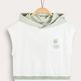 אפודת קפוצ'ון ספורטיבית - לבן