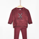 חליפת בייבי תחנת רוח - בורדו