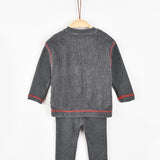 חליפת בייבי תחנת רוח - אפור