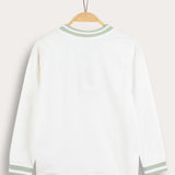 Rivet zip-up shirt - white