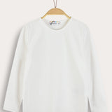 חולצת בייסיק שרוולים ארוכים - לבן