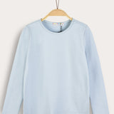 חולצת בייסיק שרוולים ארוכים - תכלת