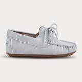 נעלי מוקסין עם שרוכים - אפור