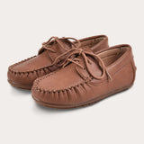 נעלי מוקסין עם שרוכים - חום