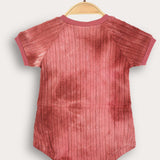 Baby overalls with ties - cherry