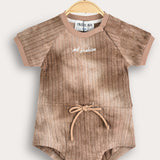 Baby overalls with ties - beige