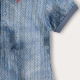 Tie-dye overalls with embroidery - blue