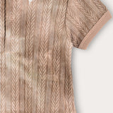 Tie-dye overalls with embroidery - beige