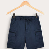 Shorts with patch pockets - Navy