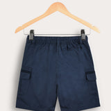 Shorts with patch pockets - Navy
