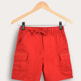 Shorts with pockets - red