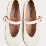 Ballerina doll shoes - BEIGE + PINK